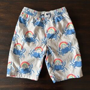 Tea Collection Crab and Rainbow Full Length Boys Swim Trunks